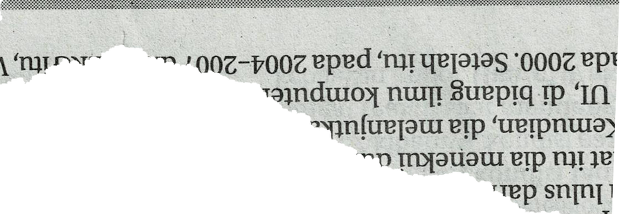 Ripped Newspaper Cutout